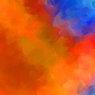 Yaratıcı soyut resim. Artistik fırça darbeleriyle donatılmış. Renkli ve canlı bir illüstrasyon. boyalı sanat.