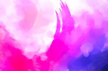 El yapımı sürreal soyut desenli suluboya. Modern sanatsal resim. 2D çizim. Arkaplan boyası karışımı. Yaratıcı duvar sanatı. Çağdaş sanat