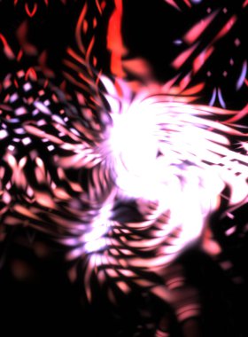 Işık parçacık izleri. Parlayan parçacıkları ve çizgileri olan ışık patlaması yıldızı. Güzel hareketli soyut ışın arkaplanı.