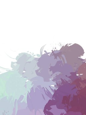 Taranmış Boyalı Soyut Arkaplan. Vahşi kaotik fırça darbeleri. Boya darbeleri. 2D İllüstrasyon. Fırça darbeli resim. 