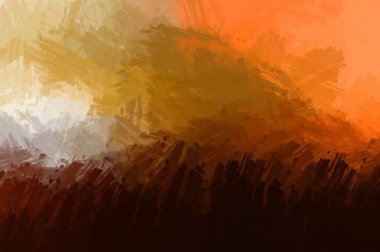 Modern sanat. Taranmış Boyalı Soyut Arkaplan. Fırça darbesi ile boyanmış. Boya darbeleri. 2B Görüntü.