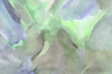 Yumuşak suluboya duvar kağıdı. Hafifçe fırçalanmış renkleri olan sanatsal bir resim. Pastel renkler arkaplana dokunmuş. Soyut duvar sanatı..