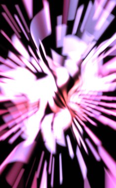 Işık parçacık izleri. Parlayan parçacıkları ve çizgileri olan ışık patlaması yıldızı. Güzel hareketli soyut ışın arkaplanı.