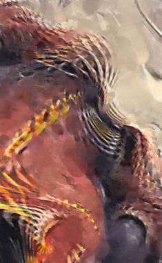 Modern sanat. Renkli çağdaş sanat eserleri. Renkli boya darbeleri. Soyut arkaplanda fırça darbeleri. fırça boyası.