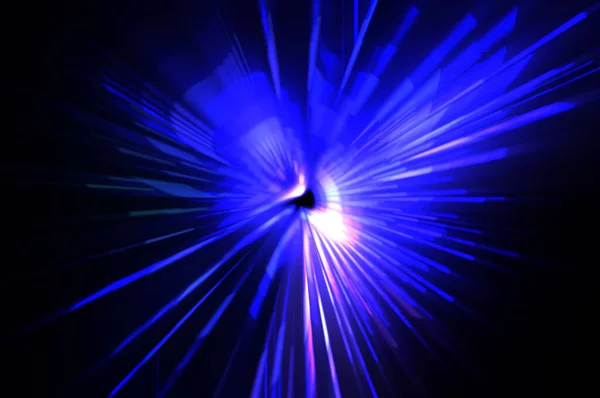 Futuristic Lens Flare Light Explosion Star Glowing Particles Lines Beautiful — Stock Photo, Image