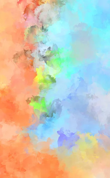 Artystyczna Żywa Kolorowa Tapeta Brushed Painted Abstrakcyjne Tło Szczotkowane Malarstwo — Zdjęcie stockowe