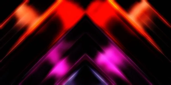 Abstract Stralende Geometrische Lichten Achtergrond Fractale Symmetrische Grafische Illustratie Intersecterende — Stockfoto