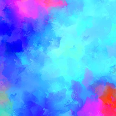 Canlı fırça darbeleriyle boyanmış. Renkli desenli resim. Fırçalanmış duvar kağıdını boya.