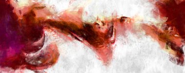 Soyut arkaplanda pürüzlü fırça darbeleri. Fırça boyası. Renkli boya darbeleri. Eşsiz duvar sanatı. Tuvaldeki modern sanat. Renkli çağdaş sanat eserleri. 