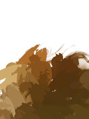 Taranmış Boyalı Soyut Arkaplan. Vahşi kaotik fırça darbeleri. Boya darbeleri. 2D İllüstrasyon. Fırça darbeli resim. 