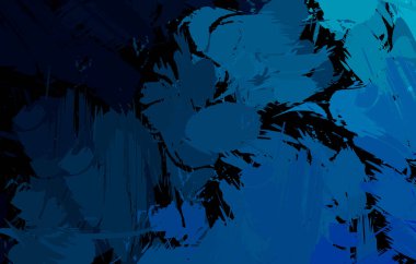 Vahşi fırça darbeleriyle yaratıcı soyut resim. Artistik fırça darbeleriyle donatılmış. Renkli ve canlı bir tasvir. Boyalı sanat.