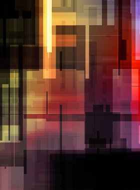 Fütürist soyut geometrik duvar kağıdı. Geometrik renkli şekiller. Dikdörtgen şekilli arka plan. Bir teknolojinin dijital illüstrasyonuName.