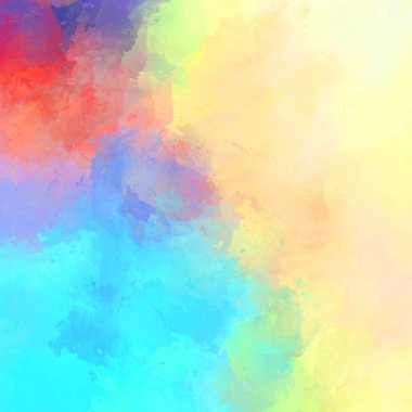 Canlı fırça darbeleriyle boyanmış. Renkli desenli resim. Fırçalanmış duvar kağıdını boya.