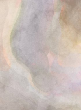 Yumuşak suluboya duvar kağıdı. Hafifçe fırçalanmış renkleri olan sanatsal bir resim. Pastel renkler arkaplana dokunmuş. Soyut duvar sanatı..