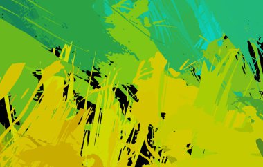 Sanatsal soyut arkaplan. Doku boyalı duvar kağıdı. Boya darbeleriyle yaratıcı bir illüstrasyon. Fırça desenli resim.