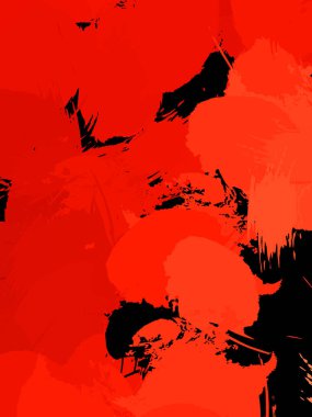 Duvar sanatı Eşsiz ve yaratıcı illüstrasyon. Fırça darbesi ile boyanmış. Renkli fırça darbelerinin soyut arkaplanı. Fırçalanmış canlı duvar kâğıdı. Boyalı sanatsal yaratım.