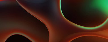 Soyut arkaplan. Değişken renk değişim dalgaları, dinamik hareketlerle. Işık dalgalarının neon renkli soyut tasarımı. Duvar kağıdı, afiş, arkaplan, kart, kitap illüstrasyonu, web sitesi.