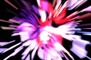 Işık parçacık izleri. Parlayan parçacıkları ve çizgileri olan ışık patlaması yıldızı. Güzel hareketli soyut ışın arkaplanı.