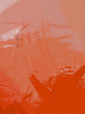 Vahşi fırça darbeleriyle yaratıcı soyut resim. Artistik fırça darbeleriyle donatılmış. Renkli ve canlı bir tasvir. Boyalı sanat.