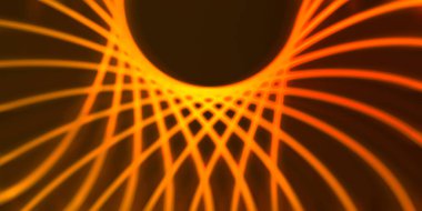 Işık dalgalarının neon renkli soyut tasarımı. Dijital arka plan ve neon ışığı parlama efekti. Parlak ışınlar duvar kağıdı.