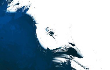 Duvar sanatı Eşsiz ve yaratıcı illüstrasyon. Fırça darbesi ile boyanmış. Renkli fırça darbelerinin soyut arkaplanı. Fırçalanmış canlı duvar kâğıdı. Boyalı sanatsal yaratım.