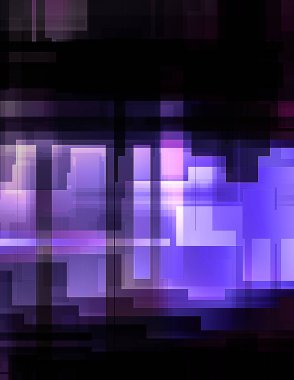 Fütürist soyut geometrik duvar kağıdı. Geometrik renkli şekiller. Dikdörtgen şekilli arka plan. Bir teknolojinin dijital illüstrasyonuName.