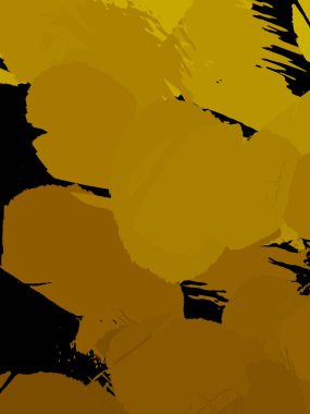 Vahşi fırça darbeleriyle yaratıcı soyut resim. Artistik fırça darbeleriyle donatılmış. Renkli ve canlı bir tasvir. Boyalı sanat.