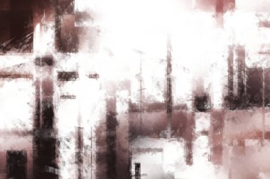 Modern sanat. Renkli çağdaş sanat eserleri. Renkli boya darbeleri. Soyut arkaplanda fırça darbeleri. Fırça boyası. Eşsiz duvar sanatı.