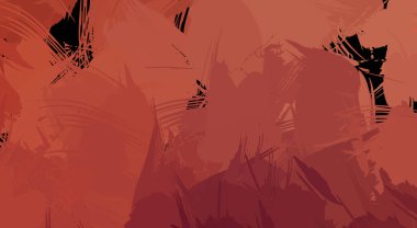 Canlı fırça darbeleriyle boyanmış. Renkli desenli resim. Fırçalanmış duvar kağıdını boya.