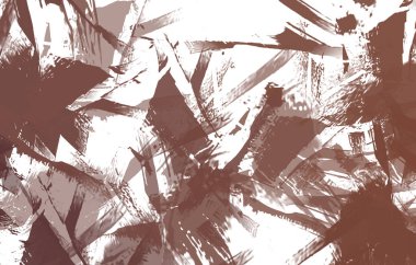 Renkli fırça darbelerinin 2B çizimi. Dekoratif doku resmi. Canlı boya desenli arka plan. Kaotik fırça darbeleri resim.