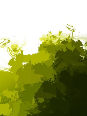 Taranmış Boyalı Soyut Arkaplan. Vahşi kaotik fırça darbeleri. Boya darbeleri. 2D İllüstrasyon. Fırça darbeli resim. 