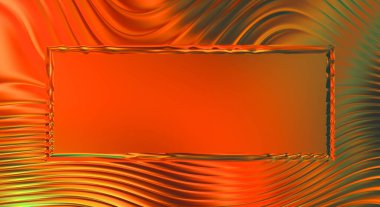 Soyut çerçeveli arkaplan. Renkli, canlı, dalgalı bir duvar kağıdı. Merkezi çerçeveli yaratıcı grafik 2d çizim. Dinamik şekilli modaya uygun sıvı örtüsü.