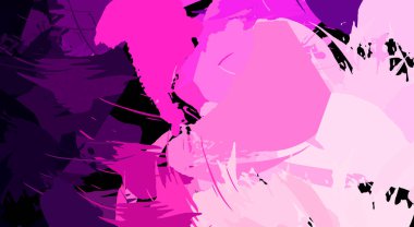 Canlı fırça darbeleriyle boyanmış. Renkli desenli resim. Fırçalanmış duvar kağıdını boya.