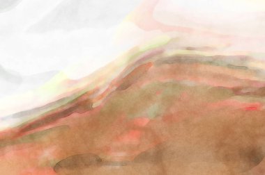 El yapımı sürreal soyut desenli suluboya. Modern sanatsal resim. 2D çizim. Arkaplan boyası karışımı. Yaratıcı duvar sanatı. Çağdaş sanat