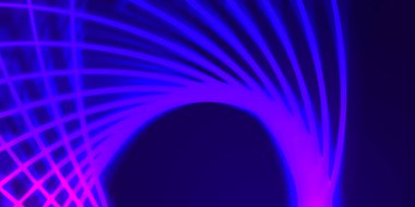 Işık dalgalarının neon renkli soyut tasarımı. Dijital arka plan ve neon ışığı parlama efekti. Parlak ışınlar duvar kağıdı.