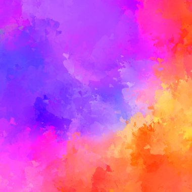 Canlı fırça darbeleriyle boyanmış. Renkli desenli resim. Fırçalanmış duvar kağıdını boya.