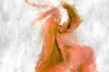 Soyut arkaplanda pürüzlü fırça darbeleri. Fırça boyası. Renkli boya darbeleri. Eşsiz duvar sanatı. Tuvaldeki modern sanat. Renkli çağdaş sanat eserleri. 