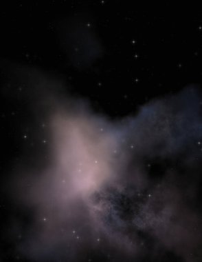 Galaksi uzayındaki yıldız alanı renkli nebula ile. Uzayın derinliklerinin bilim kurgu geçmişi. Ruhsal duvar kağıdı.