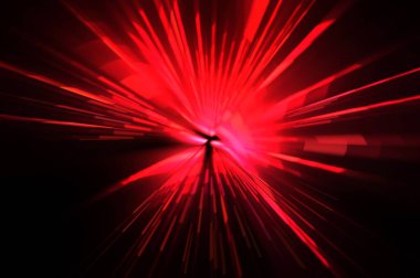 Fütürist mercek patlaması. Parlayan parçacıkları ve çizgileri olan ışık patlaması yıldızı. Güzel soyut ışın arkaplanı.