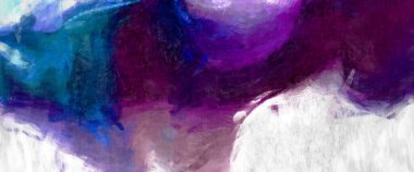 Soyut arkaplanda pürüzlü fırça darbeleri. Fırça boyası. Renkli boya darbeleri. Eşsiz duvar sanatı. Tuvaldeki modern sanat. Renkli çağdaş sanat eserleri. 