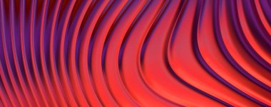 Soyut arkaplan. Renkli dalgalı yansıtıcı duvar kağıdı. Duvar kağıdı, afiş, arkaplan, kart, kitap kapağı veya web sitesi için grafiksel resimleme.