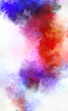 Duvar sanatı Eşsiz ve yaratıcı illüstrasyon. Fırça darbesi ile boyanmış. Renkli fırça darbelerinin soyut arkaplanı. Fırçalanmış canlı duvar kâğıdı. Boyalı sanatsal yaratım.