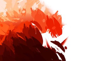 Taranmış Boyalı Soyut Arkaplan. Vahşi kaotik fırça darbeleri. Boya darbeleri. 2D İllüstrasyon. Fırça darbeli resim. 