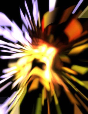 Işık parçacık izleri. Parlayan parçacıkları ve çizgileri olan ışık patlaması yıldızı. Güzel hareketli soyut ışın arkaplanı.