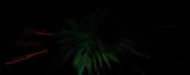 Işık parçacık izleri. Parlayan parçacıkları ve çizgileri olan ışık patlaması yıldızı. Güzel hareketli soyut ışın arkaplanı.