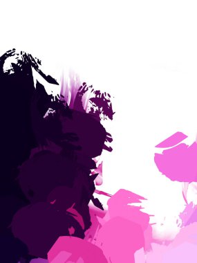 Taranmış Boyalı Soyut Arkaplan. Vahşi kaotik fırça darbeleri. Boya darbeleri. 2D İllüstrasyon. Fırça darbeli resim. 