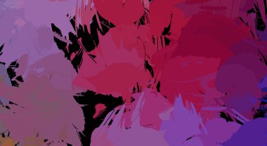 Canlı fırça darbeleriyle boyanmış. Renkli desenli resim. Fırçalanmış duvar kağıdını boya.