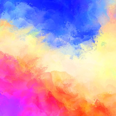 Duvar sanatı Eşsiz ve yaratıcı illüstrasyon. Fırça darbesi ile boyanmış. Renkli fırça darbelerinin soyut arkaplanı. Fırçalanmış canlı duvar kâğıdı. Boyalı sanatsal yaratım.