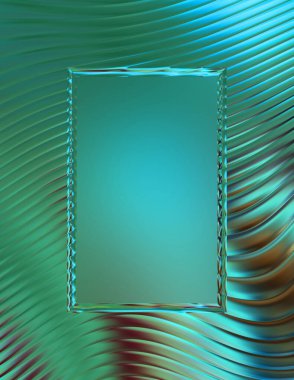 Soyut çerçeveli arkaplan. Renkli, canlı, dalgalı bir duvar kağıdı. Merkezi çerçeveli yaratıcı grafik 2d çizim. Dinamik şekilli modaya uygun sıvı örtüsü.