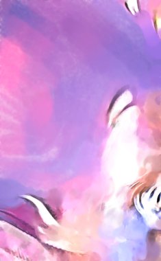 Soyut arkaplanda pürüzlü fırça darbeleri. Fırça boyası. Renkli boya darbeleri. Eşsiz duvar sanatı. Tuvaldeki modern sanat. Renkli çağdaş sanat eserleri. 